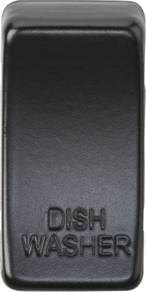 Knightsbridge GDDISHMB Switch cover "marked DISHWASHER" - Matt Black Knightsbridge Grid Knightsbridge - Sparks Warehouse