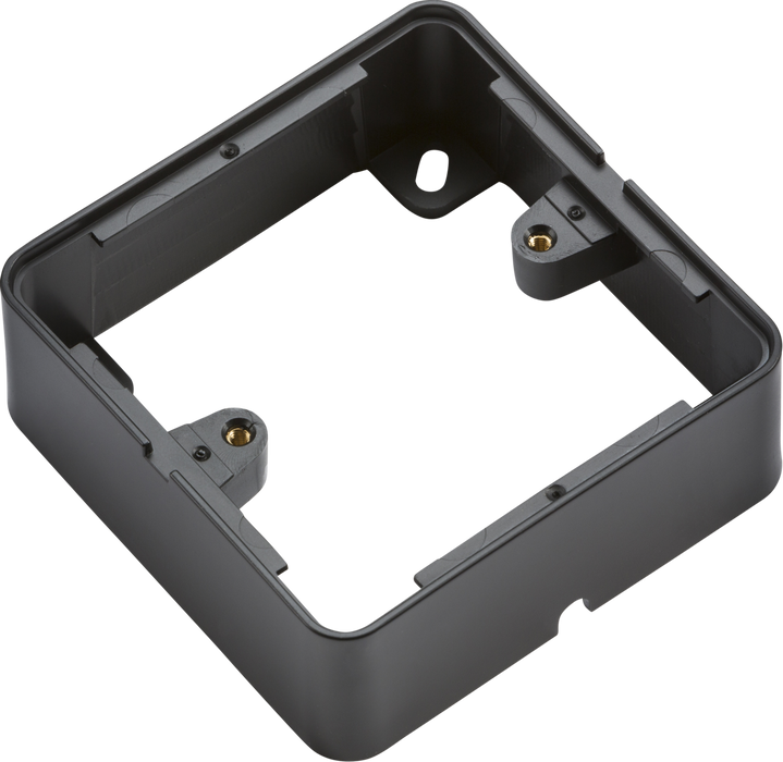 Knightsbridge 1GSBBK 1G Surface Pattress Box - Black Pattress Box Knightsbridge - Sparks Warehouse