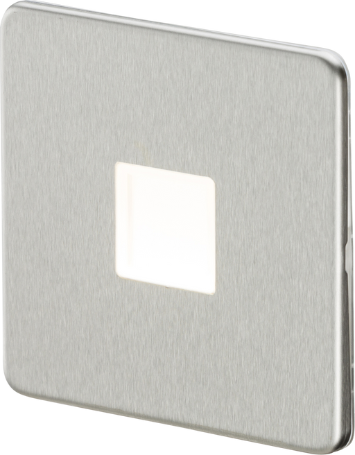 Knightsbridge SFPLBC Screwless 230V LED Plinth Light - Brushed Chrome ML Knightsbridge - Sparks Warehouse