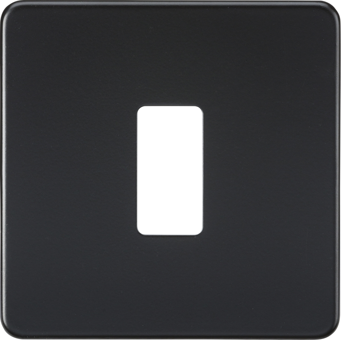 Knightsbridge GDSF001MB Screwless 1G grid faceplate - Matt Black Knightsbridge Grid Knightsbridge - Sparks Warehouse
