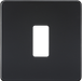 Knightsbridge GDSF001MB Screwless 1G grid faceplate - Matt Black Knightsbridge Grid Knightsbridge - Sparks Warehouse