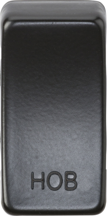 Knightsbridge GDHOBMB Switch cover "marked HOB" - Matt Black Knightsbridge Grid Knightsbridge - Sparks Warehouse