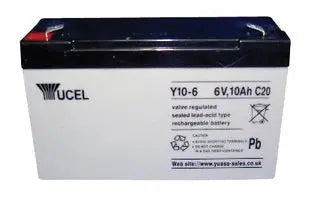 YUASA Y10-6 - BATTERY, LEAD ACID 6V 10AH, YUCEL Batteries YUASA - Sparks Warehouse
