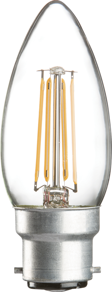 Knightsbridge CLD4ABCC 230V 4W LED BC Clear Candle Filament Lamp 2700K Dimmable ML Knightsbridge - Sparks Warehouse