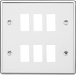 Knightsbridge GDCL6PC 6G Grid Faceplate - Rounded Edge Polished Chrome ML Knightsbridge - Sparks Warehouse