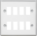 Knightsbridge GDCL8PC 8G Grid Faceplate - Rounded Edge Polished Chrome ML Knightsbridge - Sparks Warehouse