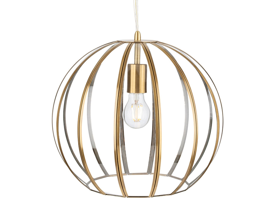 Firstlight 2915AB Lincoln Pendant Antique Brass with Clear Glass Firstlight - Sparks Warehouse