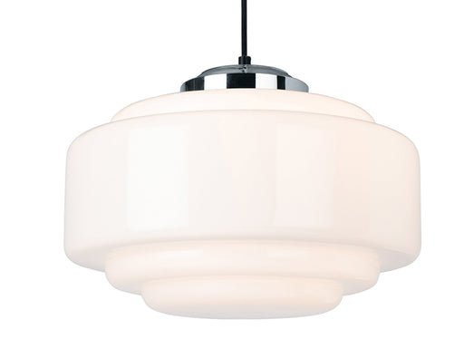 Firstlight 2939CH Art Deco Pendant Chrome with Opal White Glass Firstlight - Sparks Warehouse