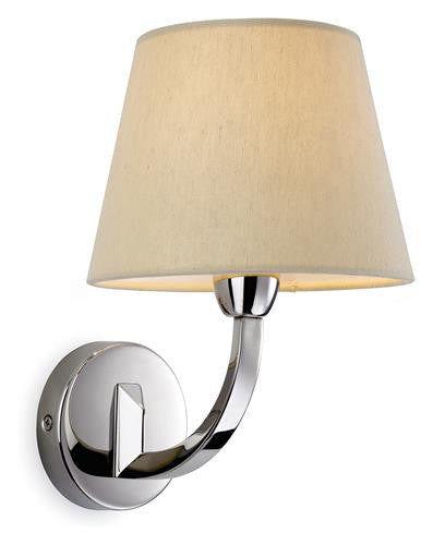 Firstlight 2319PST Fairmont Single Wall - Polished Stainless Steel with Cream Linen Shade - Firstlight - sparks-warehouse