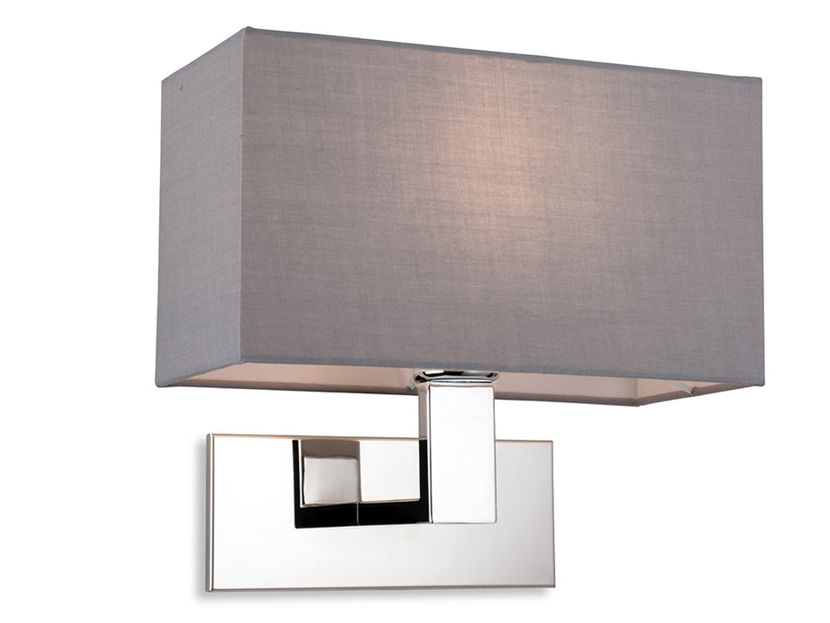 Firstlight 4939CHGR Raffles Single Wall Chrome with Grey Shade Firstlight - Sparks Warehouse