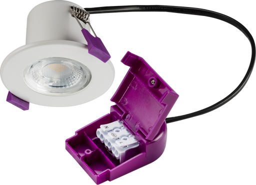 Knightsbridge CFR5CW 230V IP65 5W Fire-Rated LED Dimmable Downlight 4000K Recessed Spot light Knightsbridge - Sparks Warehouse