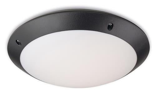 Firstlight 2344BK Nevada LED Motion activated Flush Fitting - Black Polycarbonate with White Diffuser - Firstlight - sparks-warehouse