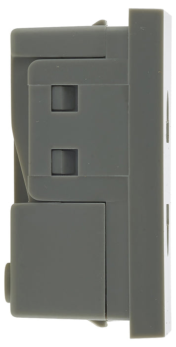 BG EMEUSG Euro Socket 16A Unswitched Module Grey (25 X 50mm) - BG - sparks-warehouse