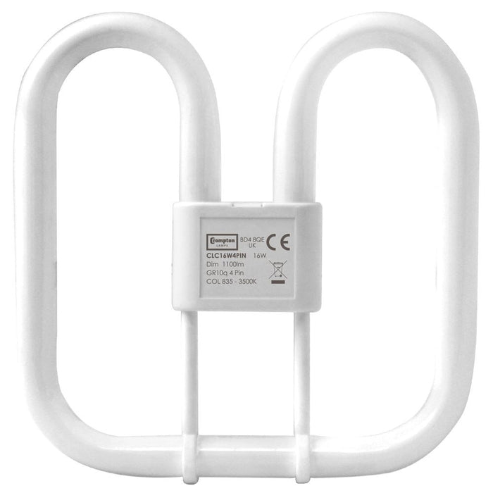 CFL 2D 16W Dimmable White 3500K GR10q 4-Pin Lamp CFL CC Crompton - Sparks Warehouse