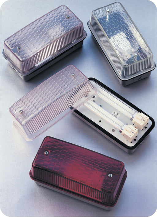 BG BHDPL TWIN PL9 BULKHEAD LUMINAIRE CLEAR PC LENS IP65 LAMP NOT INCLUDED - BG - sparks-warehouse