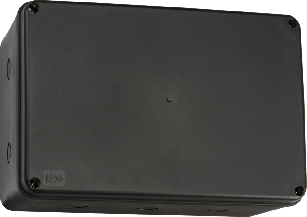 Knightsbridge JB0010BK - IP66 Outdoor Enclosure, x-large - Black Weatherproof Range Knightsbridge - Sparks Warehouse