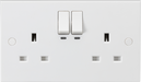 Knightsbridge SN9KW 2 Gang Wi-Fi Smart Switched Socket - White Smart Socket Knightsbridge - Sparks Warehouse