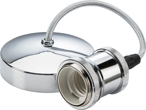 Knightsbridge 8271PC 6" E27 Vintage Pendant Set - Polished Chrome Pendant Lights Knightsbridge - Sparks Warehouse