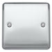 Caradok 1 gang blank plate Brushed Chrome Caradok - The Curve - Brushed Steel Caradok - Sparks Warehouse