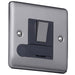 Caradok 13A switched FCU’s Brushed Chrome, Metal Switch, Grey Insert Caradok - The Curve - Brushed Steel Caradok - Sparks Warehouse