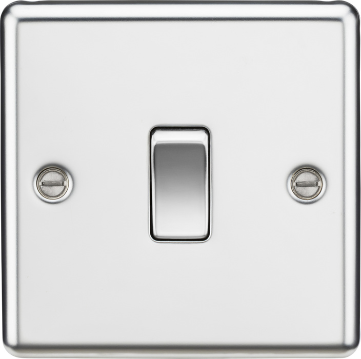 Knightsbridge CL834PC 20A 1G DP Switch - Rounded Edge Polished Chrome ML Knightsbridge - Sparks Warehouse