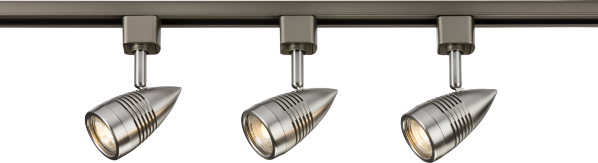 Knightsbridge TRKSP4 1 Metre Tracklight Kit - Brushed Chrome Track Lighting Knightsbridge - Sparks Warehouse