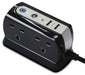 BG SRGDU41PB2 1M 4G Compact Surge Protected Extension Lead - 2 X USB - Polished Black - BG - sparks-warehouse