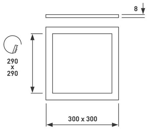 BG LP30W8D48 LED Light Panel Sq 16W - BG - sparks-warehouse