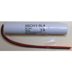 3SCH1-5L4  3.6V 1600MAH  SUB C Emergency Battery Ni-CD EB1 Emergency Batteries Easy Control Gear - Sparks Warehouse