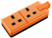 BG ELS132O 13A 2 Gang HEAVY DUTY RUBBER TRAILING Socket ORANGE - BG - sparks-warehouse