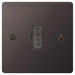BG Nexus SBN54 Black Nickel Flat 1 Gang 13A Unswitched Fused Connection Unit - DISCONTINUED - BG - Sparks Warehouse