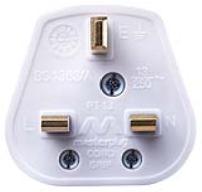 BG PT135W 13A Plug FITTED With 5A FUSE White - BG - sparks-warehouse