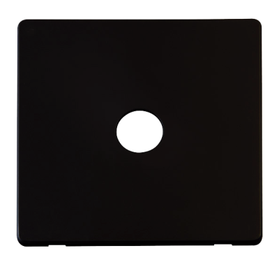 Scolmore SCP231MB - Single Coaxial Socket Cover Plate - Matt Black Definity Scolmore - Sparks Warehouse