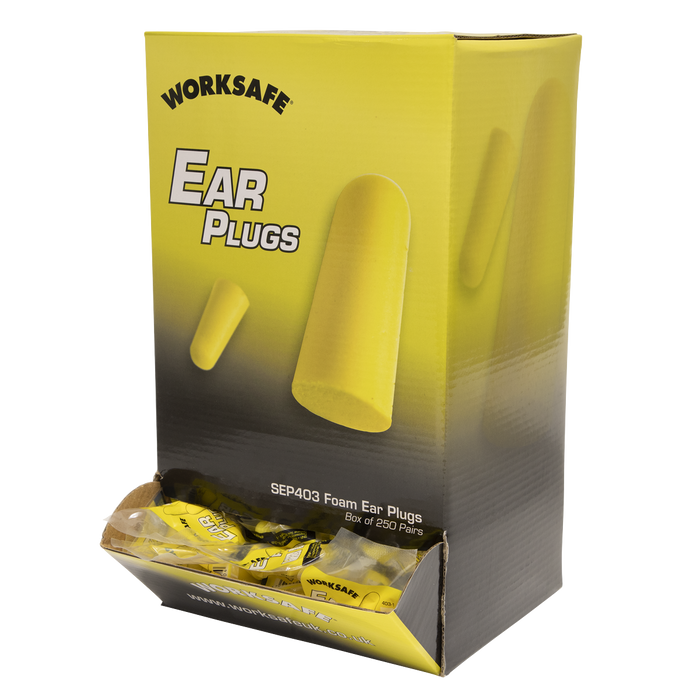 Sealey - 403/250 Ear Plugs - Box of 250 Pairs Safety Products Sealey - Sparks Warehouse