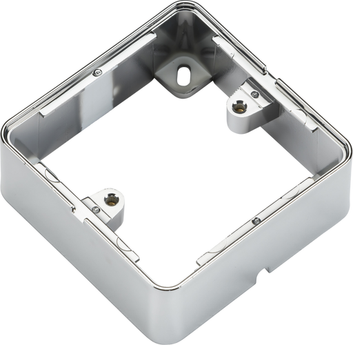 Knightsbridge 1GSBPC 1G Surface Box - Polished Chrome effect Pattress Box Knightsbridge - Sparks Warehouse