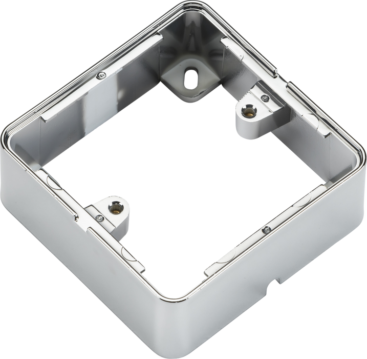 Knightsbridge 1GSBPC 1G Surface Box - Polished Chrome effect Pattress Box Knightsbridge - Sparks Warehouse