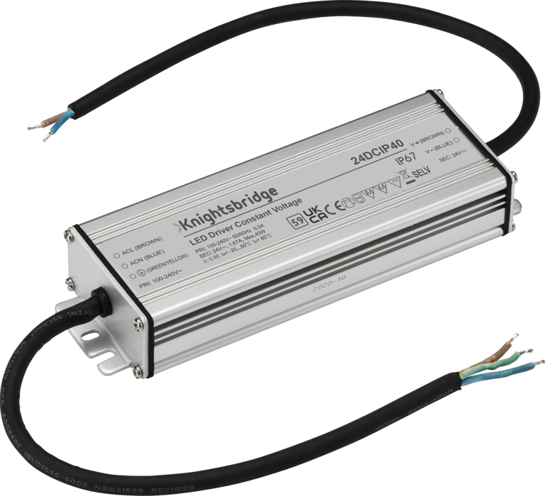 Knightsbridge 24DCIP40 24V IP67 40W DC LED Driver - Constant Voltage ML Knightsbridge - Sparks Warehouse