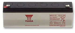 YUASA NP2.3-12 - BATTERY, LEAD-ACID 12V 2.3AH Batteries YUASA - Sparks Warehouse