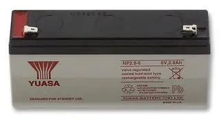 YUASA NP2.8-6 - BATTERY, LEAD-ACID 6V 2.8AH Batteries YUASA - Sparks Warehouse
