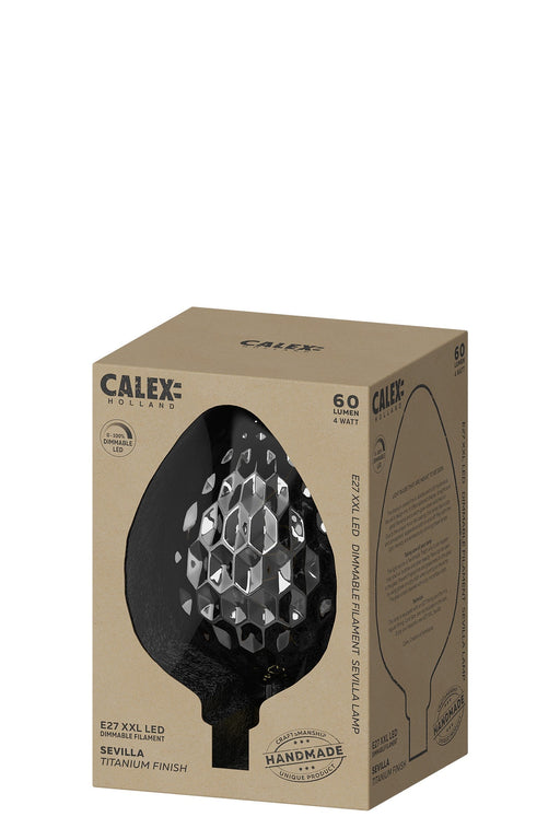 Calex 425984 - Sevilla Titanium LED lamp 4W 60lm 2100K Dimmable Calex Calex - Sparks Warehouse