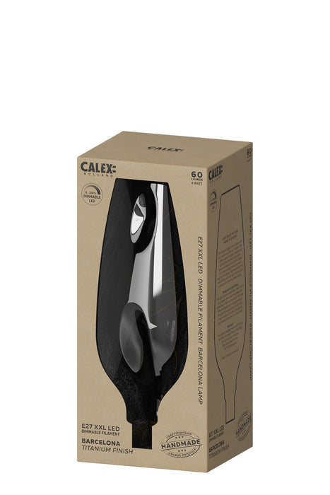 Calex 425996 - Barcelona Titanium LED lamp 4W 60lm 2100K Dimmable Calex Calex - Sparks Warehouse
