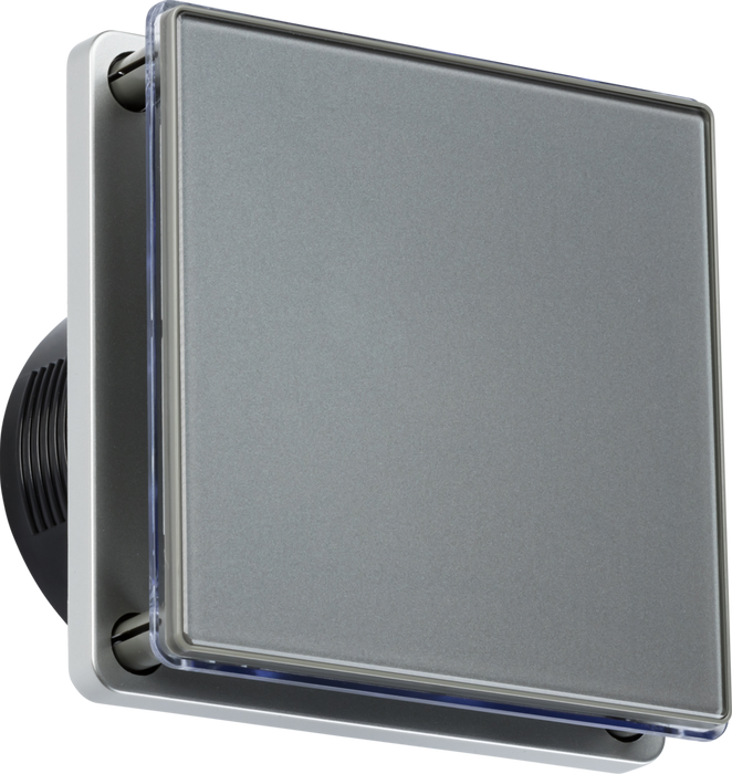 Knightsbridge EX006T LED Backlit   Fan With Overrun Timer - Grey Extractor Fan Knightsbridge - Sparks Warehouse