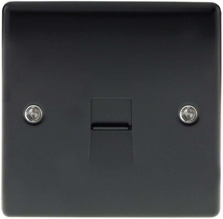 BG NMBBTS1 Matt Black 1 Gang Telephone Slave Socket - BG - Sparks Warehouse