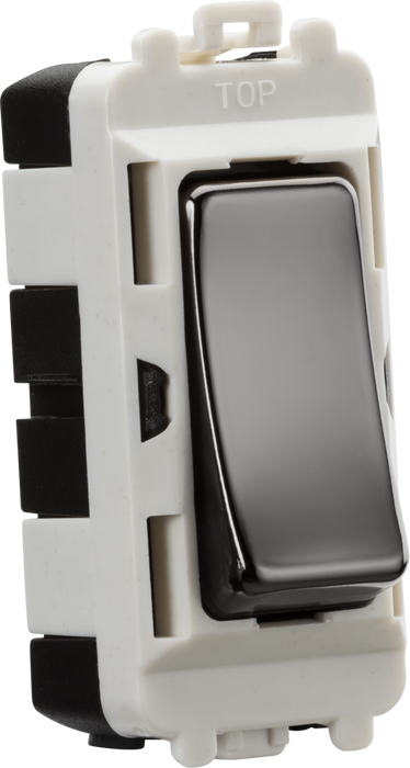 Knightsbridge GDM001BN 20AX 2 way SP grid module - black nickel Knightsbridge Grid Knightsbridge - Sparks Warehouse