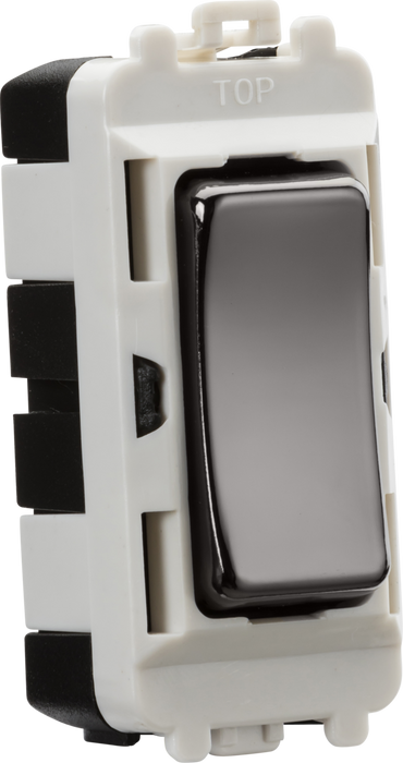 Knightsbridge GDM004BN 20AX 2 way SP module (centre off) - black nickel Knightsbridge Grid Knightsbridge - Sparks Warehouse