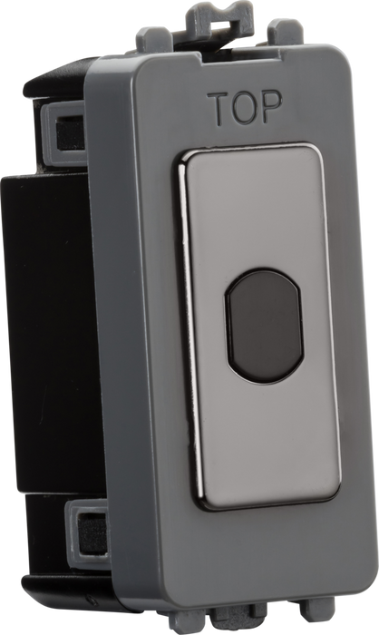 Knightsbridge GDM014BN 1G 1-way 10-200W (10-100W LED) trailing edge dimmer (Press Type) - black nickel Knightsbridge Grid Knightsbridge - Sparks Warehouse