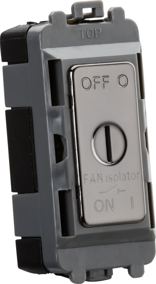 Knightsbridge GDM021BN 10A Fan Isolator Key Switch Module - black nickel  Sparks Warehouse - Sparks Warehouse