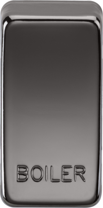Knightsbridge GDBOILBN Switch cover "marked BOILER" - black nickel Knightsbridge Grid Knightsbridge - Sparks Warehouse