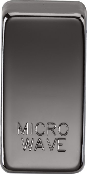 Knightsbridge GDMICROBN Switch cover "marked MICROWAVE" - black nickel Knightsbridge Grid Knightsbridge - Sparks Warehouse