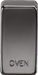 Knightsbridge GDOVENBN Switch cover "marked OVEN" - black nickel Knightsbridge Grid Knightsbridge - Sparks Warehouse